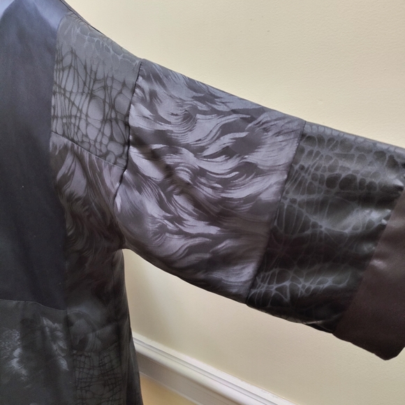 Hand crafted Kimono style mixed silk patch duster, one size - Picture 4 of 13